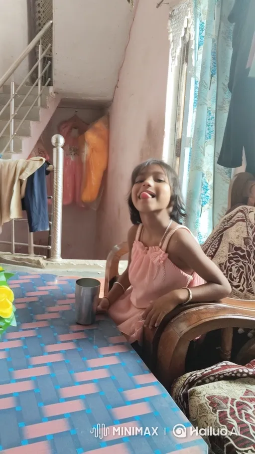 Young Girl and Dog Joyfully Dancing Together – AI Generated Video | Hailuo AI