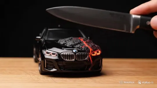 BMW Car Meets Volcanic Eruption – AI Generated Video | Hailuo AI