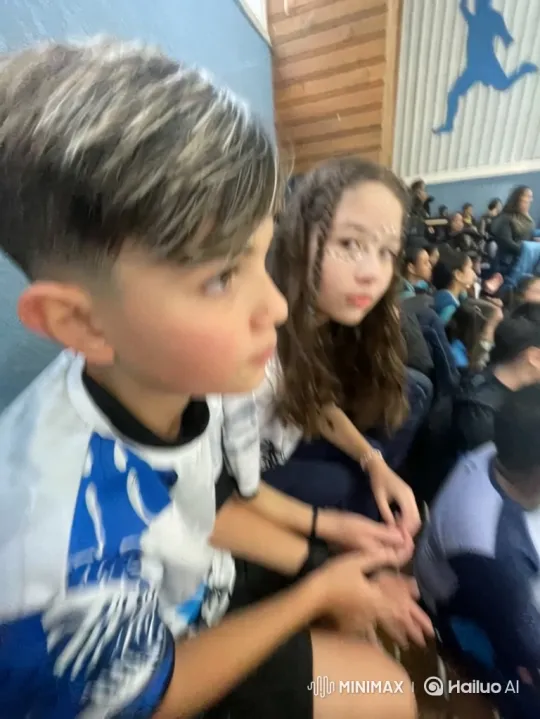 Young Couple Shares Tender Moment in Gymnasium – AI Generated Video | Hailuo AI
