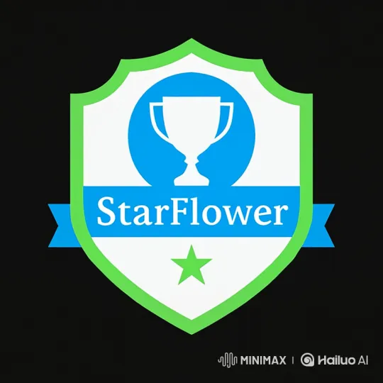 StarFlower Logo Video: Radiant Emblem Celebration – AI Generated Video | Hailuo AI