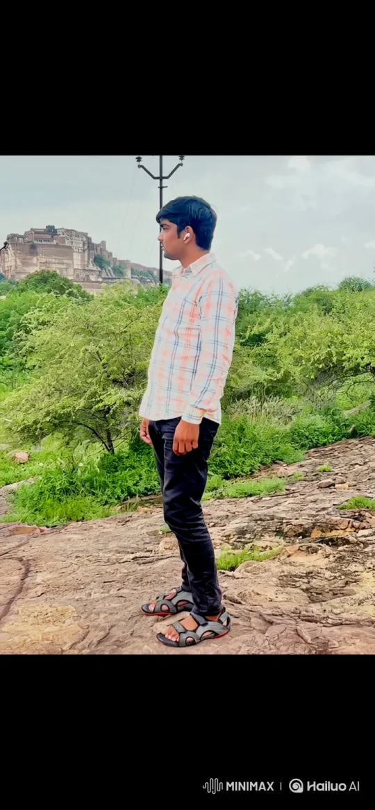 Young Man Meets Figure Resembling Modi at Ancient Fort – AI Generated Video | Hailuo AI