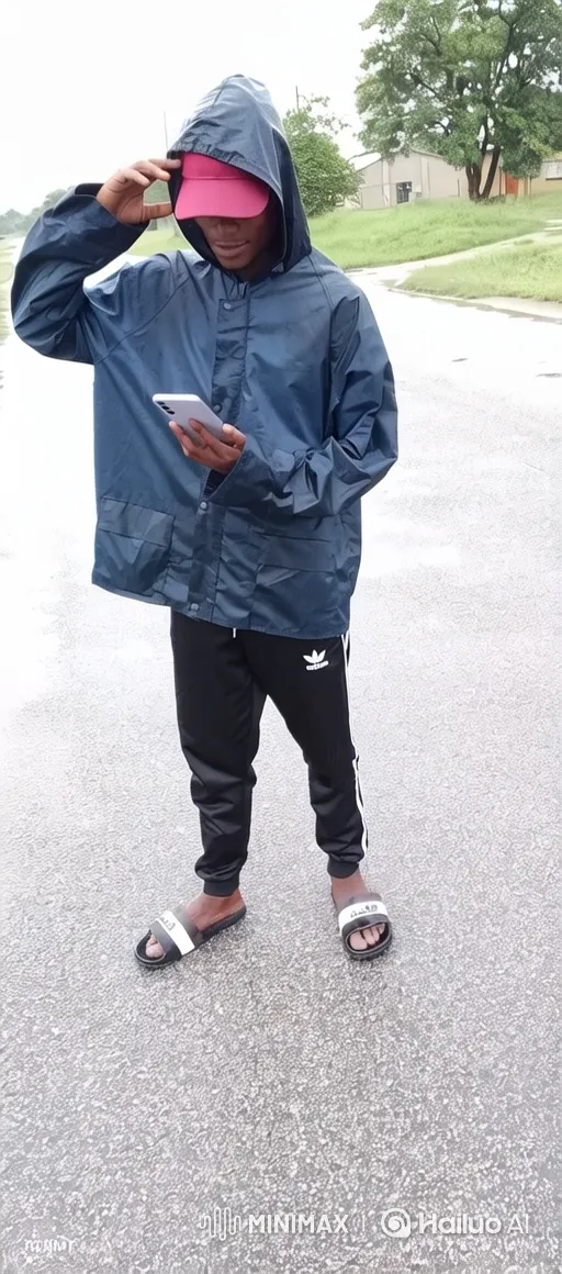 Dynamic Camera Movement Framing Person on Rainy Street – AI Generated Video | Hailuo AI