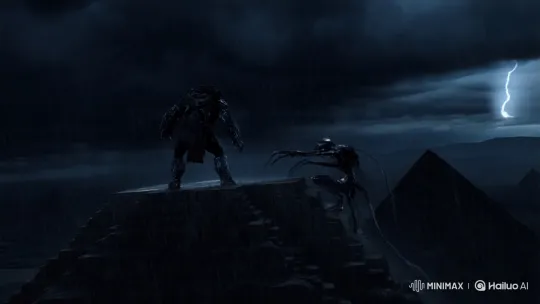 Predator vs. Alien Battle on Egyptian Pyramid – AI Generated Video | Hailuo AI