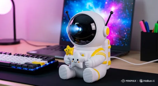 Astronaut Toy Comes to Life, Flies into Animated Space – AI Generated Video | Hailuo AI