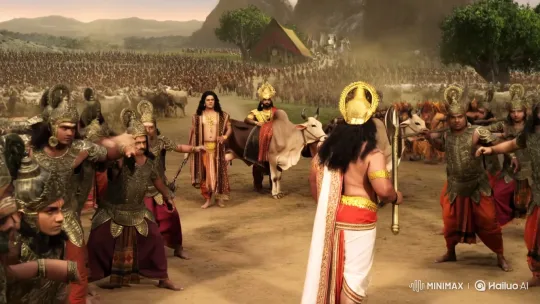 Parshuram Challenges King Kartavirya Over Sacred Cow Kamadhenu – AI Generated Video | Hailuo AI