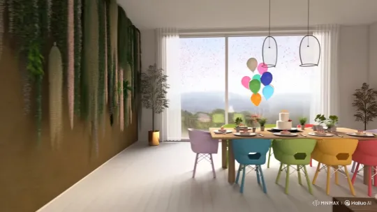 IKEA-Style Dining Room Celebration Scene – AI Generated Video | Hailuo AI