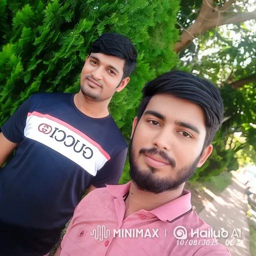 Young friends share a joyful outdoor selfie moment – AI Generated Video | Hailuo AI