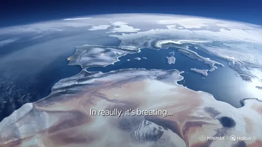 Dynamic Earth: Pulsing Cities, Shimmering Seas, Swirling Clouds – AI Generated Video | Hailuo AI