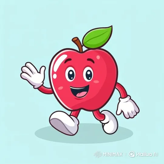 Animated Apple Explains with Gestures – AI Generated Video | Hailuo AI
