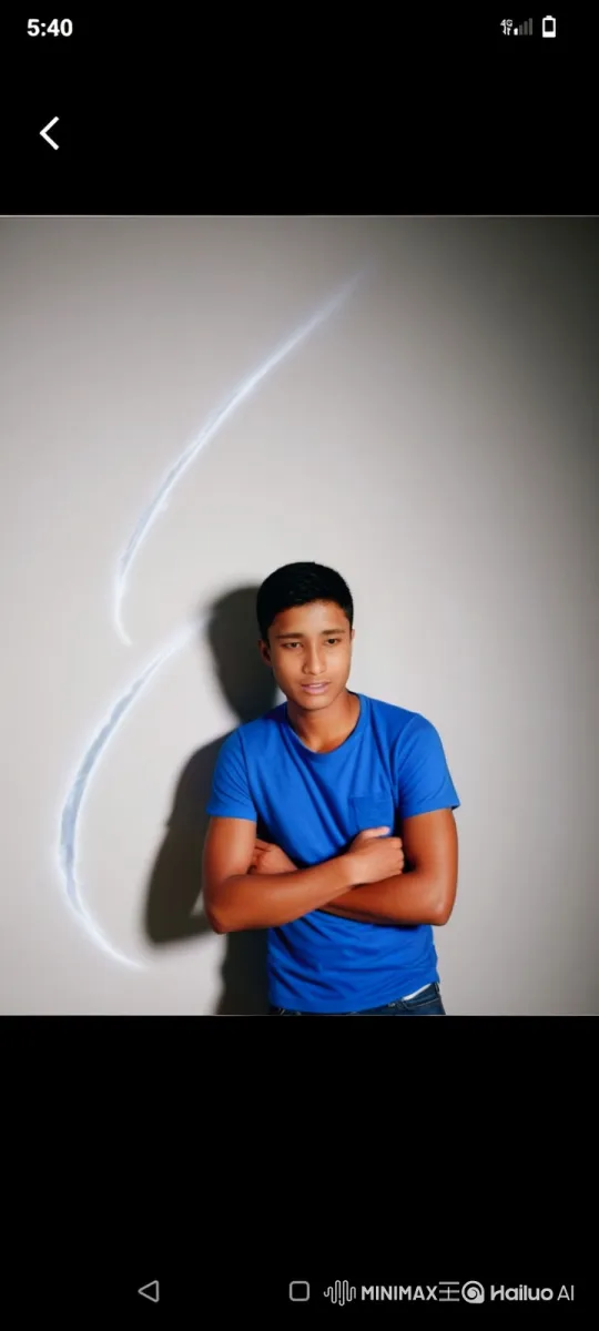 Young Man Transforms from Thoughtful to Confident with Pulsing Light – AI Generated Video | Hailuo AI