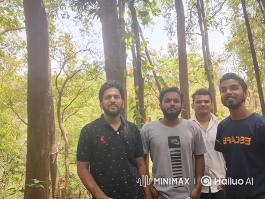 Men Escaping Lion by Climbing Trees in Forest – AI Generated Video | Hailuo AI