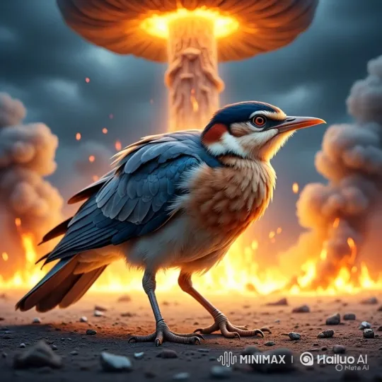 Bird Performs Silent Scream on Toilet – AI Generated Video | Hailuo AI