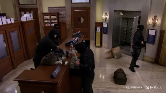 Robbers Frantically Steal Cash in Grand Bank Heist – AI Generated Video | Hailuo AI