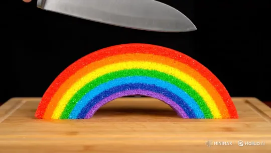 Crafting a Rainbow-Shaped Cut-Out Project – AI Generated Video | Hailuo AI