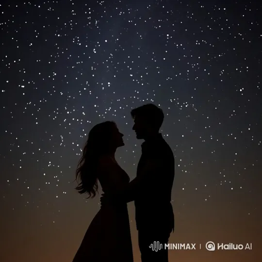 Couple's Intimate Dance Under a Starry Night Sky – AI Generated Video | Hailuo AI