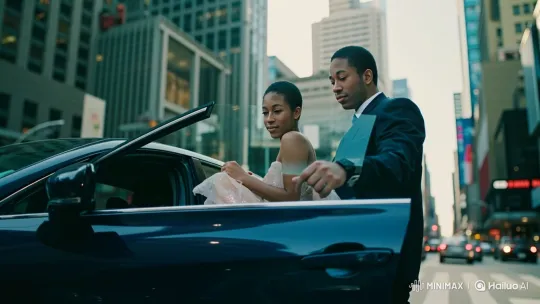 Couple Walks Through Bustling Cityscape – AI Generated Video | Hailuo AI
