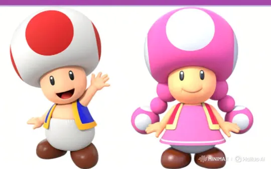 Toad and Toadette Flee from a Menacing Ghost in Hallway Chase – AI Generated Video | Hailuo AI