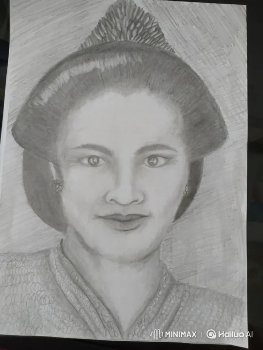 Animated Pencil Portrait of a Woman with Gentle Smile – AI Generated Video | Hailuo AI