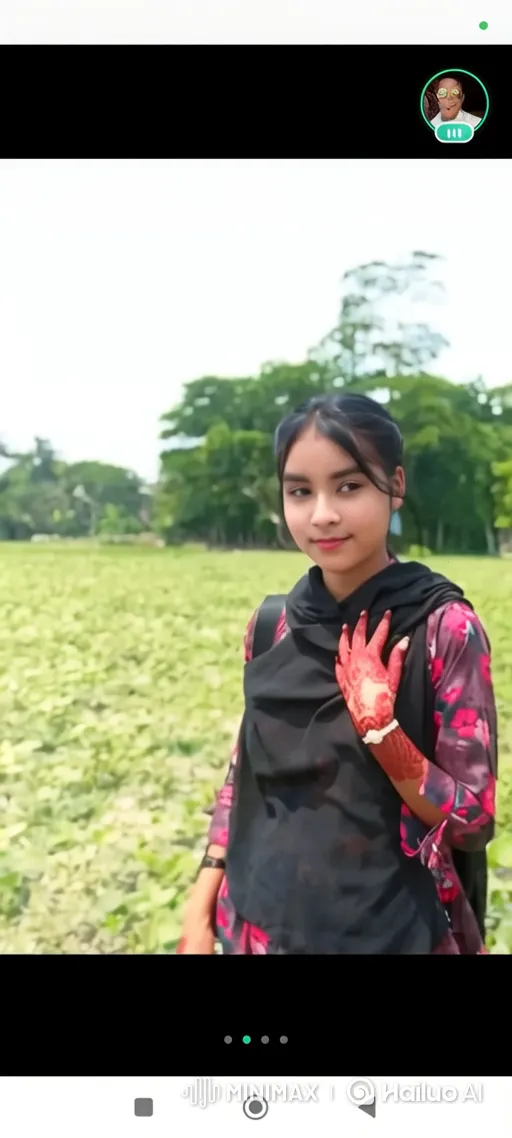 Young Woman and Cow Stroll Through Serene Pasture – AI Generated Video | Hailuo AI