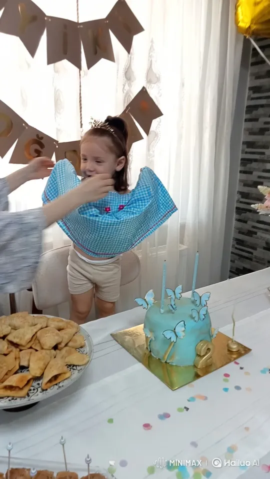 2-Year-Old's Birthday Celebration with Cake and Laughter – AI Generated Video | Hailuo AI