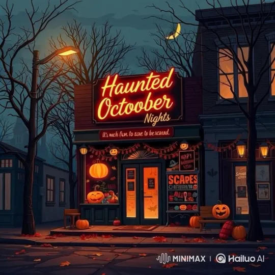 Haunted October Nights: A Couple's Encounter with a Wolfman – AI Generated Video | Hailuo AI
